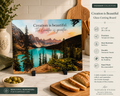 Creation is Beautiful Cutting Board | Fazakkir Collection | Tempered Glass Serving & Cutting Board (11" × 8")