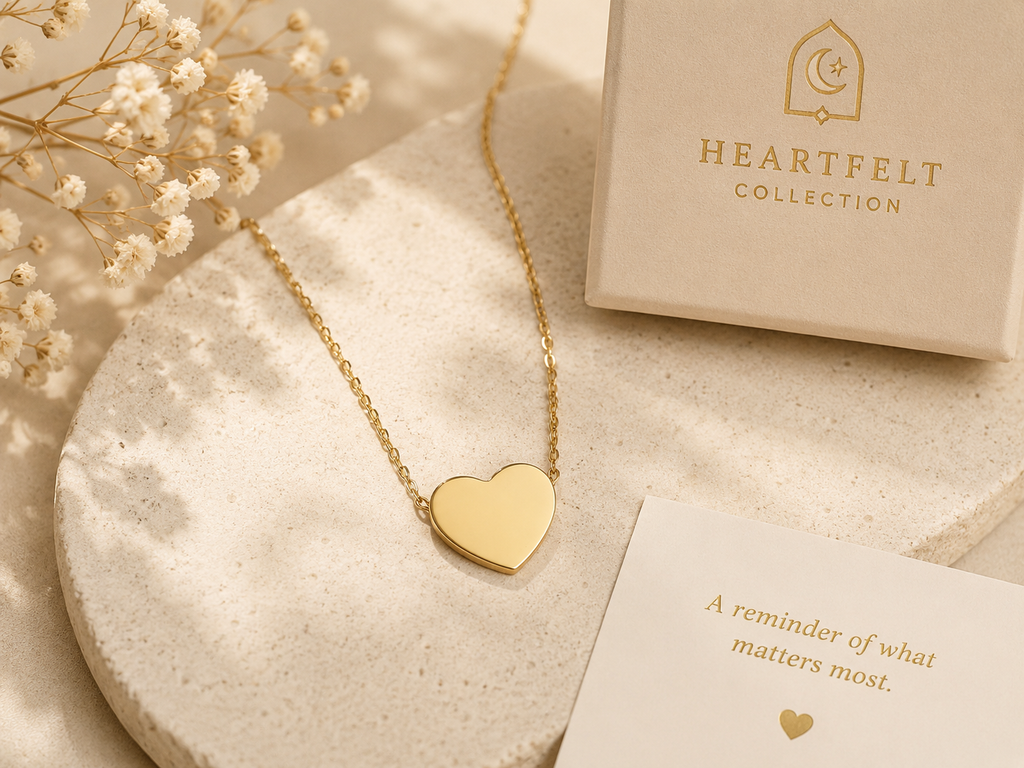 Personalized 18K Gold Heart Necklace