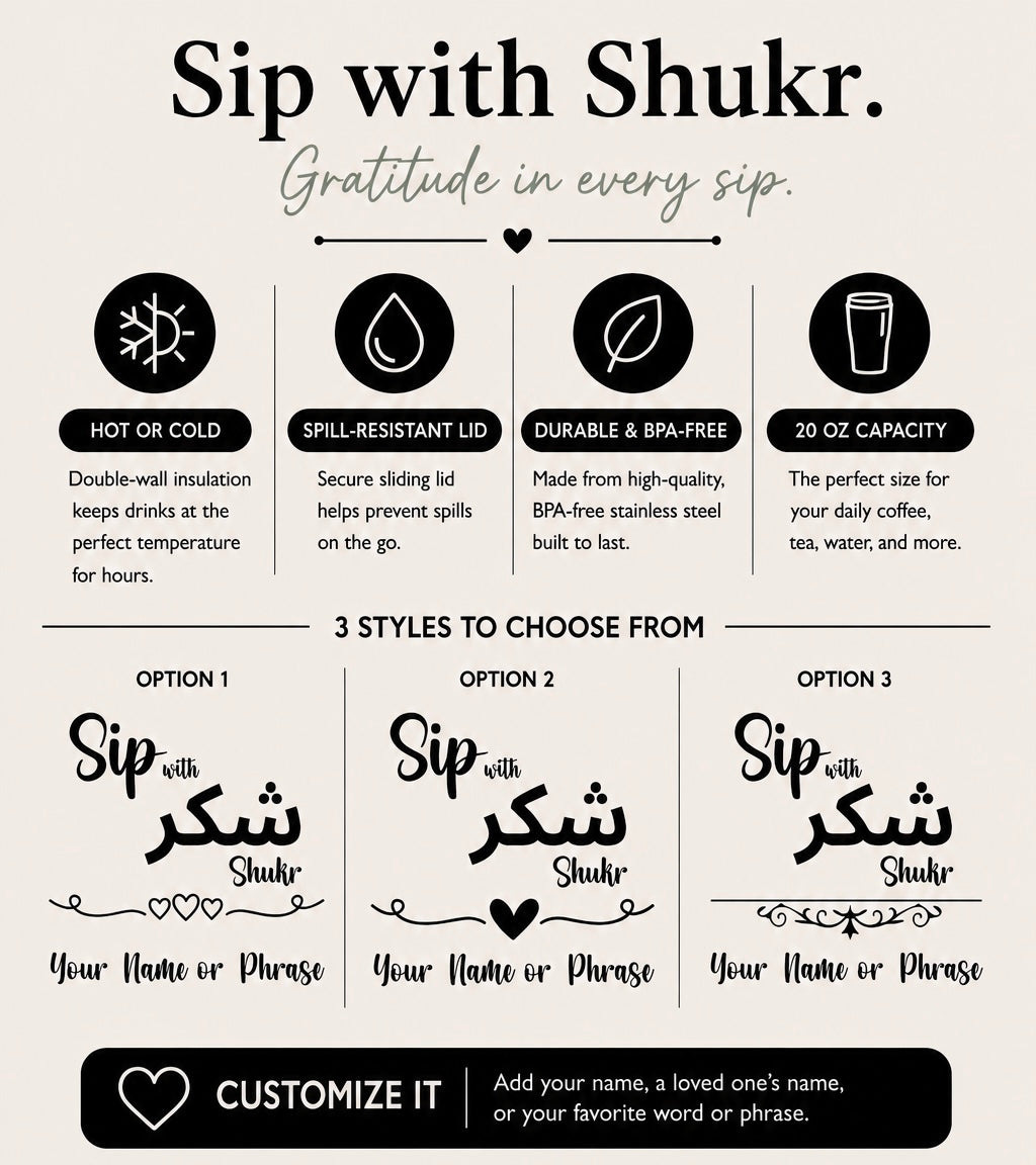 Sip with Shukr Personalized Tumbler